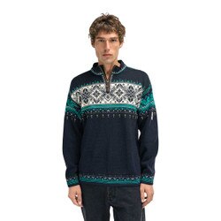 Dale of Norway Blyfjell Sweater Men's in Navy Offwhite Peacock